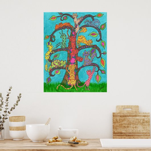 Poster Arbre à chat (Cuisine)