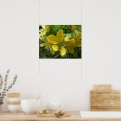 Poster Arbre à douche dorée Tropical Jaune Floral (Cuisine)
