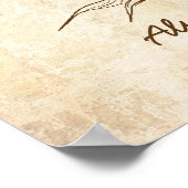 Poster Arbre à empreintes digitales rose Mariage (Vintage (Coin)