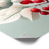 Poster Arbre à feuilles blanches japonais (Coin)