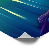 Poster arbre à fleurs au-dessus de l'eau (Coin)