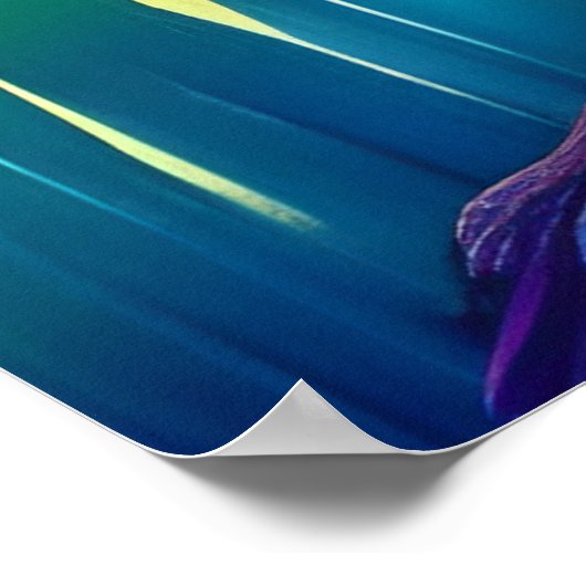 Poster arbre à fleurs au-dessus de l'eau (Coin)