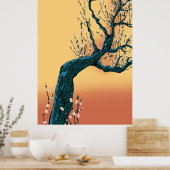 Poster Arbre à fleurs chinois (Cuisine)