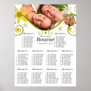 Poster Arbre à fleurs Sièges Graphique 10 tableaux