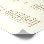 Poster Arbre à motifs floraux Brown ivoire 12 tables (Coin)