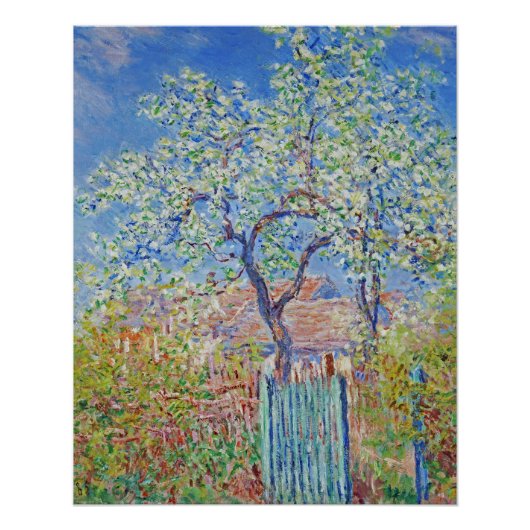 Poster Arbre à poires en fleurs - Claude Monet (Devant)