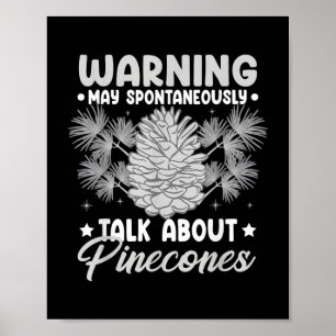 Poster Arbre à pommes de pin Drôle de plante Forêt de mon