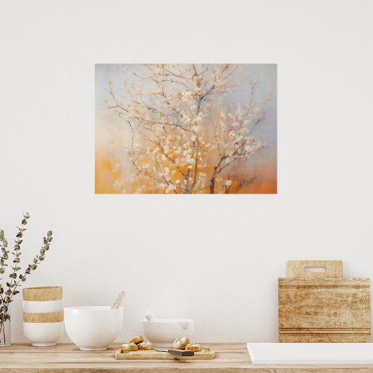 Poster Arbre à prune en floraison (Cuisine)