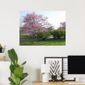 Poster Arbre à Redbud - El Dorado Lake Kansas (Bureau à domicile)