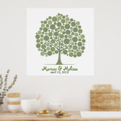 Poster Arbre à signatures de mariage – Cercles (Cuisine)