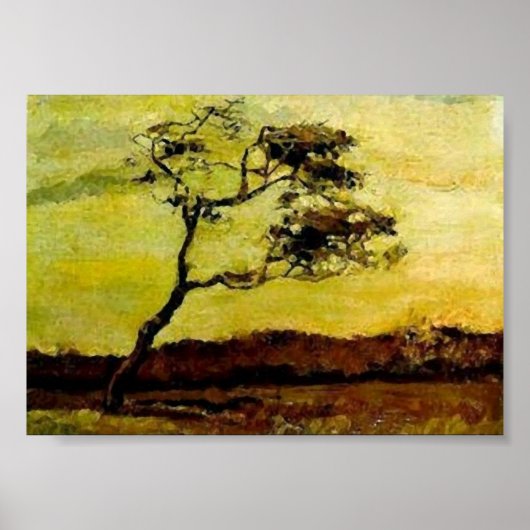 Poster Arbre à vent (F10) Van Gogh Art (Devant)