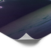 Poster Arbre à vitres violet et vert (Coin)