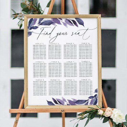 Poster Arbre abondant Violet Sièges botaniques