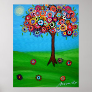 POSTER ARBRE ABSTRAIT DES POSTES DE VIE