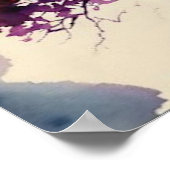 Poster Arbre Acacia Aquarelle Art (Coin)