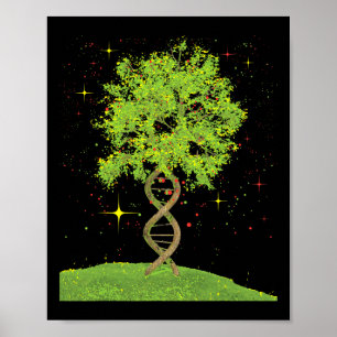 Poster Arbre Adn - Biologiste Biologie Étudiant Sciences 