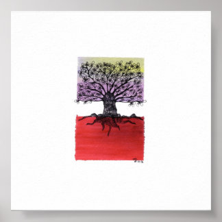 Poster arbre africain