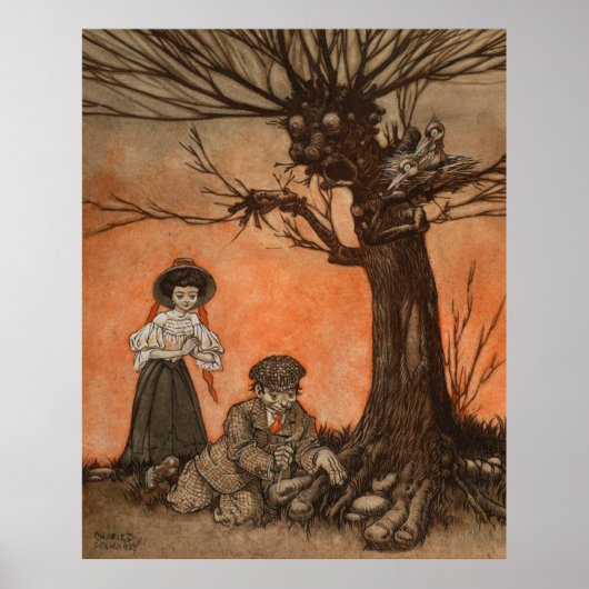 Poster Arbre anthropomorphe par Charles Folkard (Devant)
