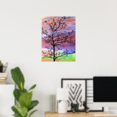 Poster Arbre arc-en-ciel Sky Barren (Bureau à domicile)