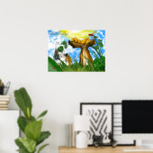 Poster Arbre ASL à vie : droit de naissance des bébés sou (Bureau à domicile)