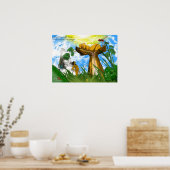 Poster Arbre ASL à vie : droit de naissance des bébés sou (Cuisine)