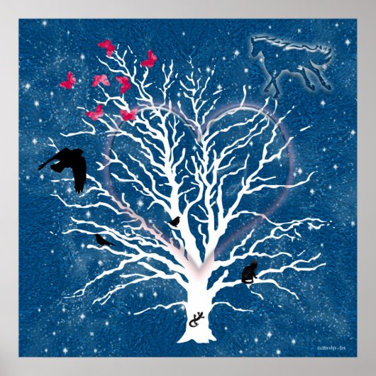Poster Arbre attrape-rêves (Devant)