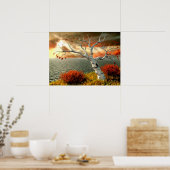 Poster Arbre au bord de l'océan (Cuisine)