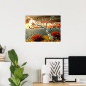 Poster Arbre au bord de l'océan (Bureau à domicile)