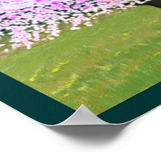 Poster Arbre aux amandes en fleurs (Coin)