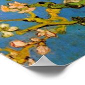 Poster Arbre aux amandes en fleurs par Vincent van Gogh (Coin)