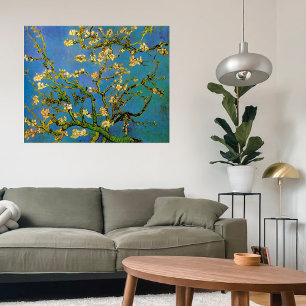 Poster Arbre aux amandes en fleurs par Vincent van Gogh