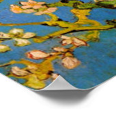 Poster Arbre aux amandes en fleurs par Vincent van Gogh (Coin)