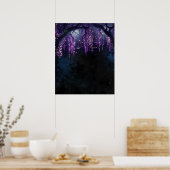 Poster Arbre avec Feuille violet Wisteria Spirituels Digi (Cuisine)