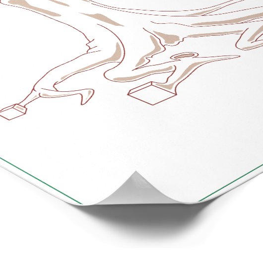 Poster Arbre avec racines de cube (Coin)