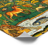 Poster Arbre biblique de la vie Broderie du XVIIe siècle (Coin)