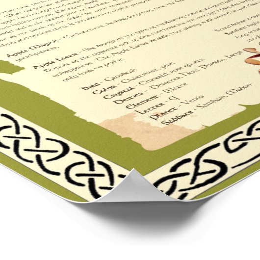 POSTER ARBRE CELTIQUE DE POMME SACRÉ (Coin)