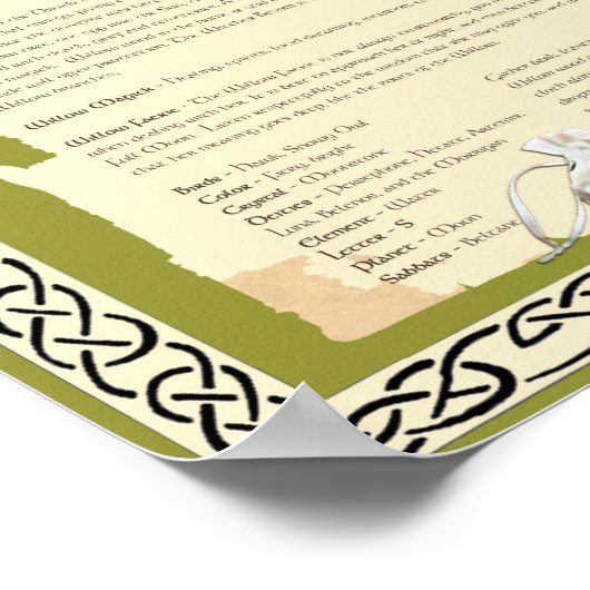 POSTER ARBRE CELTIQUE SACRÉ (Coin)