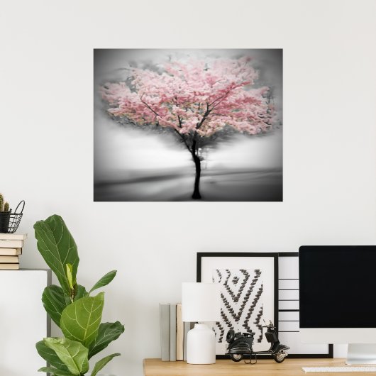 Poster Arbre cerise (Bureau à domicile)