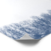 Poster Arbre cerise en fleurs, Bleu Delfts (Coin)