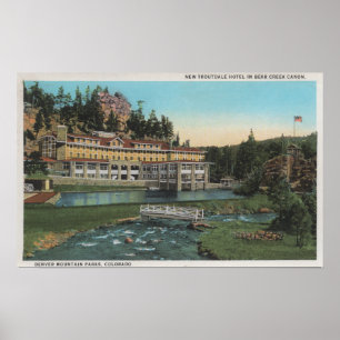 Poster Arbre, Co - hôtel de Troutdale, crique d'ours