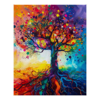 Arbre coloré de la vie Arc-en-ciel Sérénité Nature