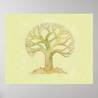 Arbre coloré de la vie imprimé d'art