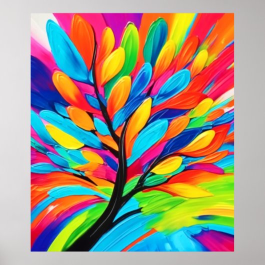 Poster Arbre Coloré des Rêves (Devant)