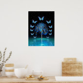 Poster Arbre cristal papillon (Cuisine)