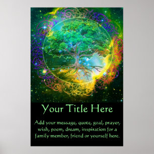 Poster Arbre d'affiche de CustomizeABLE de la vie