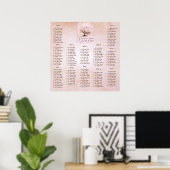 Poster Arbre d'amour à coeur rose simplement Oiseau de ma (Bureau à domicile)