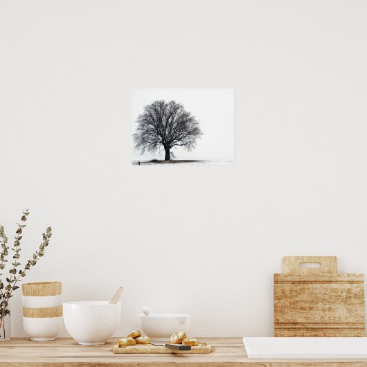 Poster arbre dans la neige (Cuisine)