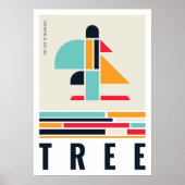 Poster Arbre dans l'art du Bauhaus. (Devant)