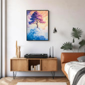 Poster Arbre dans les nuages Nature Abstraite inspirée