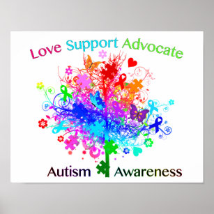 Poster Arbre d'autisme dans le spectre